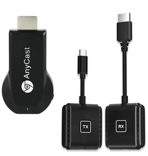 SmartSee Anycast HD Wireless Display Adapter + Wireless USB-C to HD Transmitter and Receiver Kit