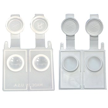 Contact Lens Cases - Small Well Flat Packs - Bag of 50 Clear