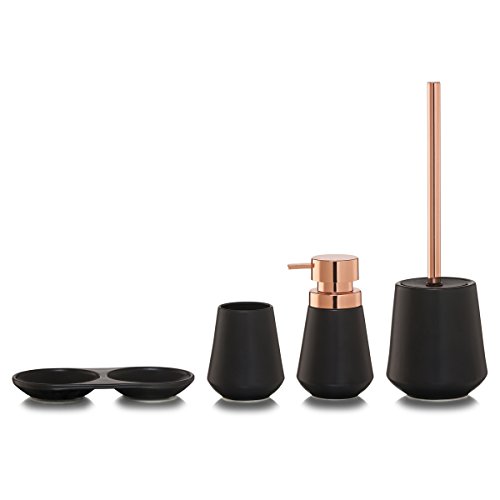 Sealskin Conical Toiletborstelhouder, Porselein, Zwart, 12.3x39x12.3 cm - Afbeelding 5