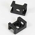 InstallerParts Cable Tie Mount 22mm -- Black &ndash; 100 Piece Pack