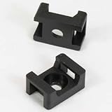 InstallerParts Cable Tie Mount 22mm -- Black – 100 Piece Pack