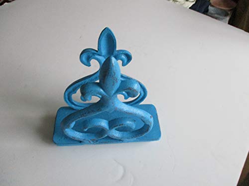 Napkin Holder, Kitchen Trivet, Cast Iron, Metal, Distressed Teal, Kitchen Decor, Stove and Cooking Tools, Kitchen Storage and Organization, Modern Kitchen, Beach Decor - Thumbnail 4