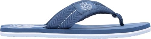Uomo Infradito Patch con Fascetta in Tessuto, Blu (Aegean Sea), 43