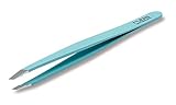 Rubis Tweezer Slanted Tip Stainless Steel Satin Blue
