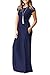 irene inevent Women's Short Sleeve Maxi Dress with Pockets Plain Loose Swing Casual Floor Length Long Dresses