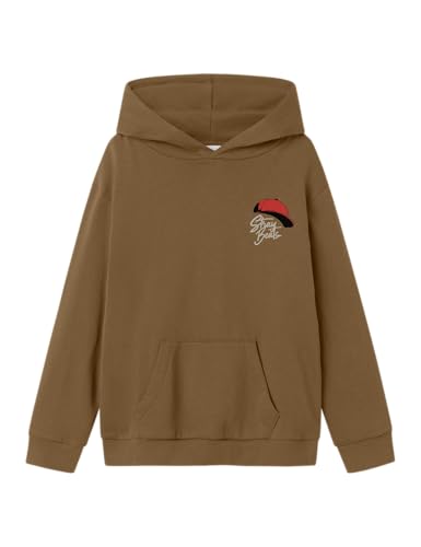 NAME IT Nkmnopal LS Nreg Sweat WH BRU, marrón, 122-128 para Niños