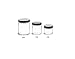 Clear 2 oz Glass Jar w/Black Lid - Pack of 12