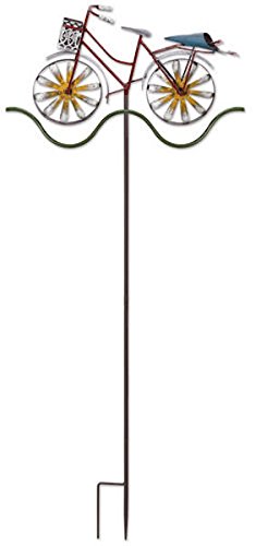 Sunset Vista Designs Bicycle Spinner Garden Stake, 38"
