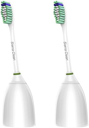Sierra Clean Premium Standard Size Replacement Toothbrush Heads for Philips Sonicare e-Series HX7022, 2 pack, fits Sonicare Advance, CleanCare, Elite, Essence and Xtreme Philips Brush Handles