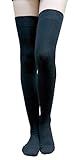 AM Landen Cotton Thigh High Socks Over Knee High Socks Leg Warmer Elegant Sexy Stockings (Large: Extra Long and Wide)