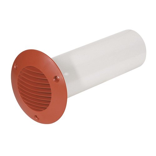 Airflow Cavity Wall Ducting Kit – 100mm Diameter x 350mm Length Rigid Plastic Duct with Terracotta Grille & Screws – Airtight, Easy to Install – Compatible with Airflow Systems