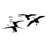 Goose Hunting Decal Flock of Geese Decal Goose Hunting Sticker Goose Hunting Clock 7076 by Waterfowldecals (Medium, White)