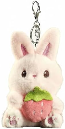 Jellycat Bashful Bunny Tulip Bag Charm, 3.5 inches - Rabbit and