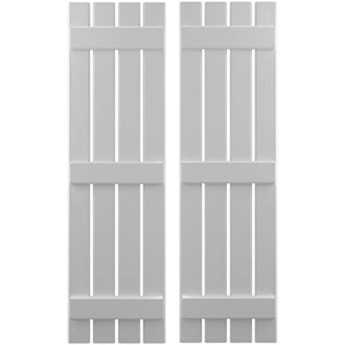 Ekena Millwork ARW401SB415X64PRH Americraft Four 3 Exterior Real Wood Spaced Bo…