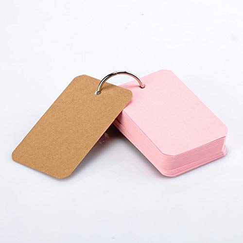 BinaryABC Study Cards, Mini Blank Flash Cards,Multicolor Card Kraft