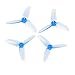 16pcs Gemfan Flash 2540 3-Blade Propeller 2.5inch Triblade Props Compatible with 1105 1106 Brushless Motor for DIY Micro FPV Drone Quadcopter (Transparent Blue)