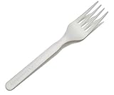 100% Compostable Forks - 7 in Bio-Degradable 50 count - Eco Friendly Durable and Heat Resistant Disposable Utensils (White Fork)