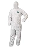 Lakeland MicroMax NS Microporous General Purpose Disposable Coverall with Boots, Elastic Cuff, 3X-Large, White (Case of 25)