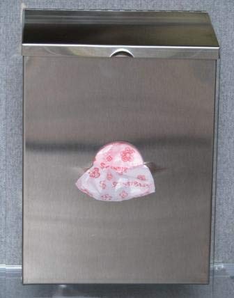 Scensibles Combination Dispenser Receptacle in Stainless Steel (with Scensibles Personal Disposal Bags and SecureFit360 Receptacle Liner Bags) - Thumbnail 5
