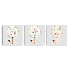 Wall26-3 Panel Canvas Wall Art- Chinese Traditional Style -Giclee Painting Wall Bedroom Living Room Home Decoration - 12"x12"x3 Panels