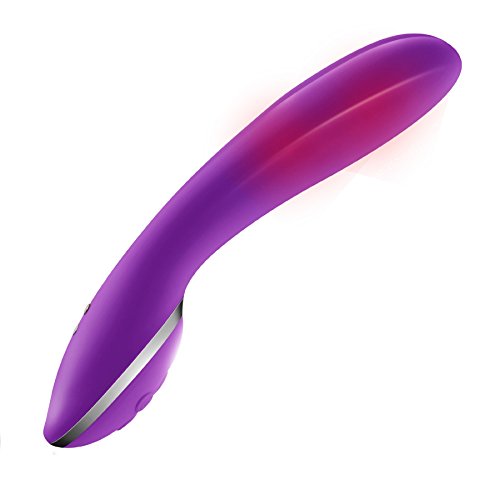 G-SPOT Silicone Electric Vibrator – HIPLAYGIRL 12 SPEEDS Warming Vibrating Sex Toys, USB Rechargeable Clitoris Vagina Stimulator Adult Sex Massager for Sex Games – Purple