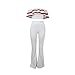 Lkous Women Off Shoulder Flounce Crop Top and Wide Leg Long Pants 2 Piece Outfit Set