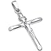 Oxford Diamond Co Solid Jesus Cross .925 Sterling Silver Pendant Colors Available! (Sterling Silver)