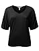 J.TOMSON PLUS Womens Loose Short Sleeve Top Plus Size