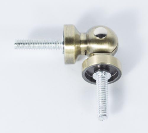 Single Rods Hinged Elbow Connector for corner or Bay Window Curtain Rod,Up to 5/8"Hinged Elbow Connector for corner of Bay Window Curtain Rod,Up to 5/8" Antique Gold