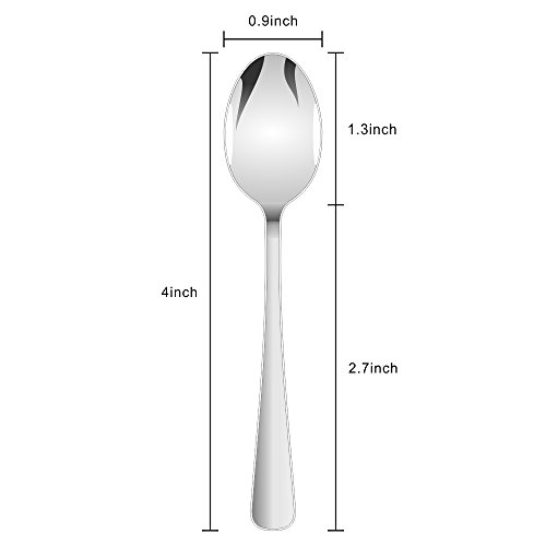 Demitasse Spoons Set of 12, Mini Coffee Spoons, LEYOSOV Stainless Steel