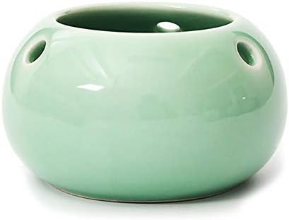 Ashtray SHASHTRAY-Chinese Ash Tray,Elegant and Smooth Windproof Ceramic Ashtrays for Garden Supplies & Office Supplies & Home & Gifts for Men(4.3"×4.3"×2.6"Green)