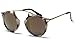 GAMT Brand Colorful Oval Sunglasses Fashion Round Eyewear Metal Frame for Men and Women Gold
