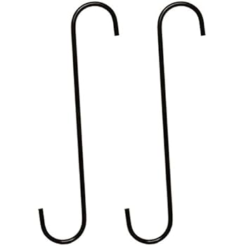 SunGrow S-Shaped Metal Hangers, 12 Inches, Heavy-Grade Stainless Steel, Can Withstand Corrosion, Hook Stake for Bird Feeder, Birdhouse, Outdoor Decor, Air Plant Orbs and More, 2 Pieces