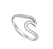 Wave Polished Cute Fashion Ring New .925 Sterling Silver Toe Band Size 4