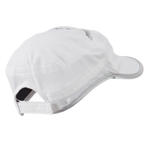 UV 50+ Talson Removable Flap Fidel Cap - White OSFM