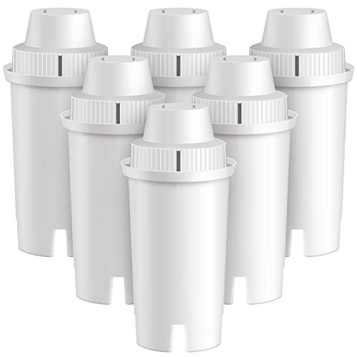 ICEPURE Replacement Brita Longlast Water Filter Pitcher for drinking water,Compatible with standard Mavea 107007,Brita Classic 35557,ob03,maxtra,lead removal (Pack Of 6)