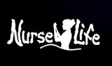 Nurse Life Decal Vinyl Sticker|Cars Trucks Vans Walls Laptop|WHITE|5.75 in|CCI384