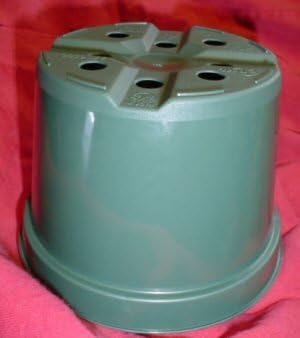 Orchid Pot Green Plastic 7 inch