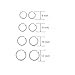 4 Pair Sterling Silver Small Endless Hoop Earrings Set, Unisex Cartilage Earrings Nose Lip Rings Body Piercing Jewelry