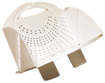 B&R Plastics 2721-12 Folding Colander - White