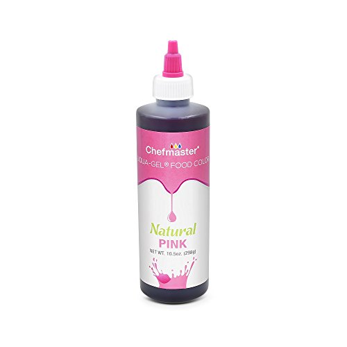 Chefmaster Natural Food Coloring for Baking, Pink All Natural Food Coloring, 10.5 oz. Natural Coloring for Whipped Icing & Fondant, Gluten-Free Natural Food Color, Liqua Gel All Natural Food Color