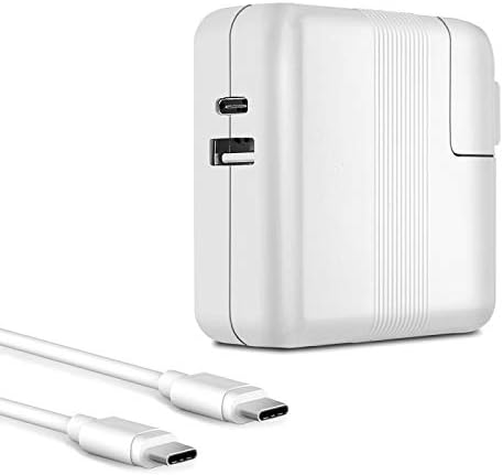 45W USB C Power Adapter,USB Type-C Charger, USB Power delivery PD Wall Charger for Laptops, Tablets and Phones, Like MacBook, iPhone X/8/8 Plus, Power USB Output 2.0 for S9/S9+/S8/S8+ and More