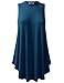 URBANCLEO Womens Mock Neck Sleeveless eLong Tunic Top Shirt TEAL 3XLARGE