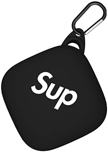 Portable Silicone Case for Beats Powerbeats Pro 2019，Anti-Lost & Shockproof Easy Carrying Protective Case with Keychain (Black)