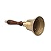 INsideOUT Large Solid Brass School Bell w/Wood Handle ~ School Bell