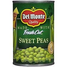 DEL MONTE SWEET PEAS, 15 OZ CAN (PACK OF 12)