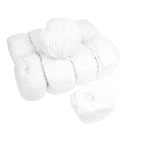 eDealMax 10 piezas de algodón que ata el paquete de cuerdas Guita Plaza Cable Hilo Blanco 55M 180 pies - Thumbnail 2