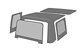 Rampage Products 99435 Factory Replacement Soft Top for 1988-1995 Jeep Wrangler YJ with Door Skins, Black Diamond w/Tint Windows