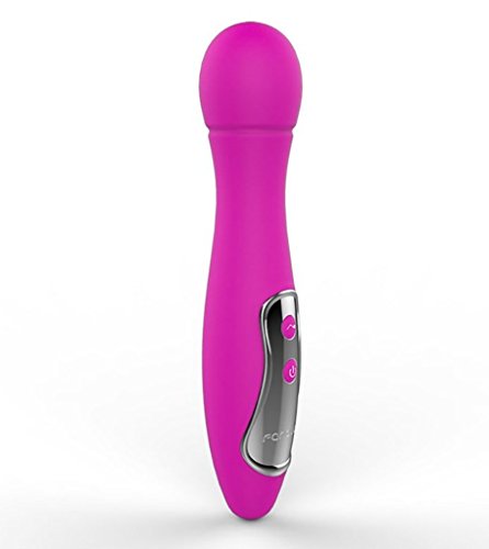 Cordless Wand Massager for Back Neck Shoulder Relaxation Powerful With 7 Frquencies (Rose red) - Thumbnail 2