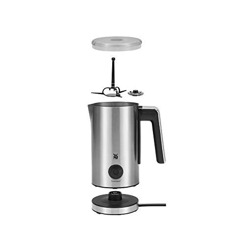 WMF Stelio Milchaufschäumer elektrisch, 500 Watt, 150-250 ml, Antihaftbeschichtung, kabellos, für Milchschaum heiss und kalt, heiÃe Schokolade, cromargan matt/silber – Bild 6